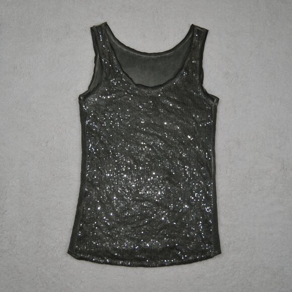 Made in Italy gray sequin front camisole size S - Picture 1 of 7